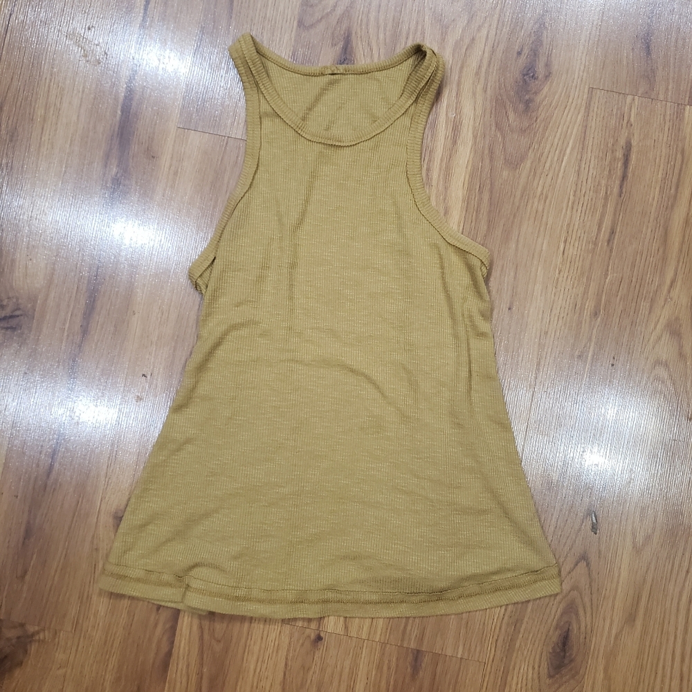 Tan Flowy Tank Top